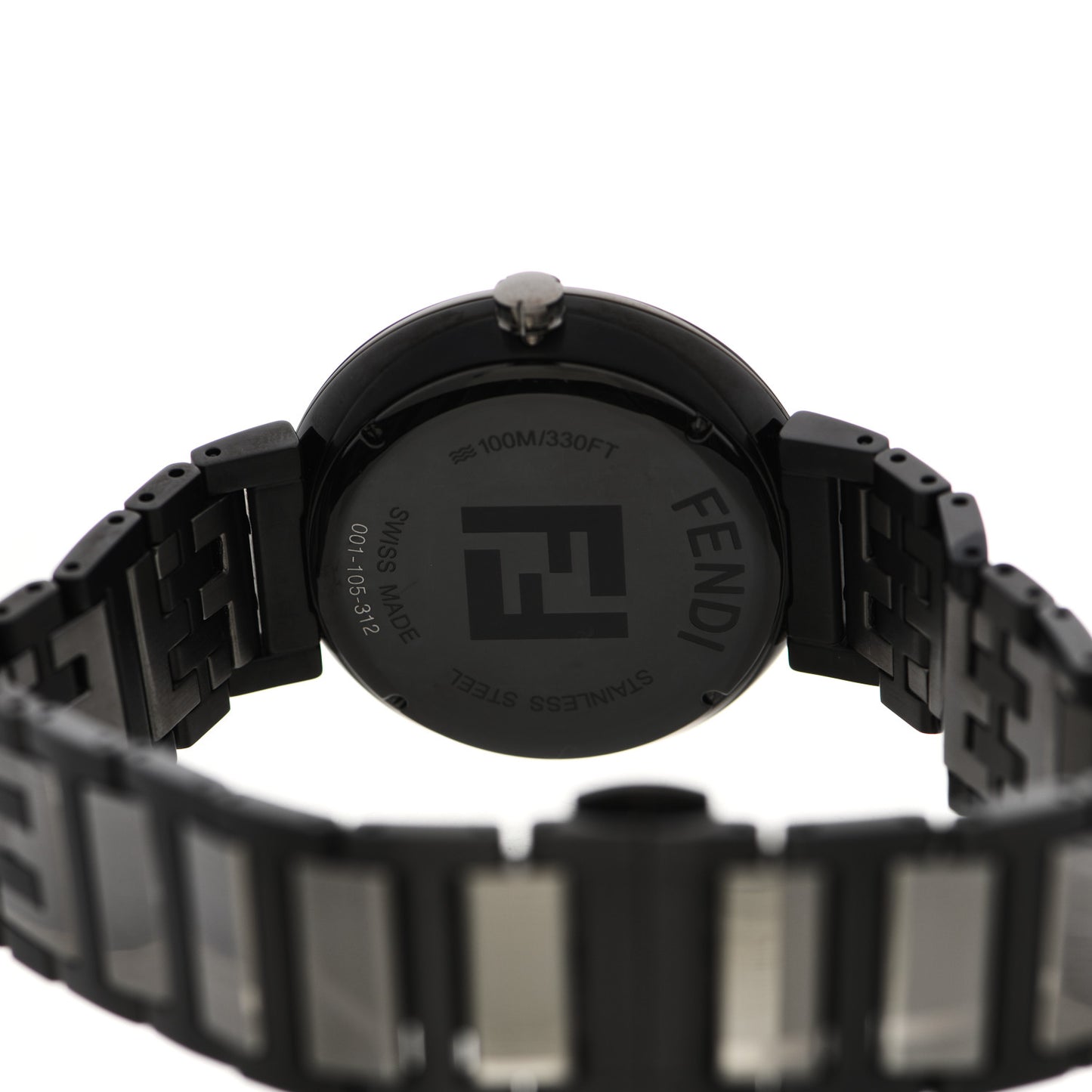 Stainless Steel 39mm Forever Fendi Quartz Watch Black
