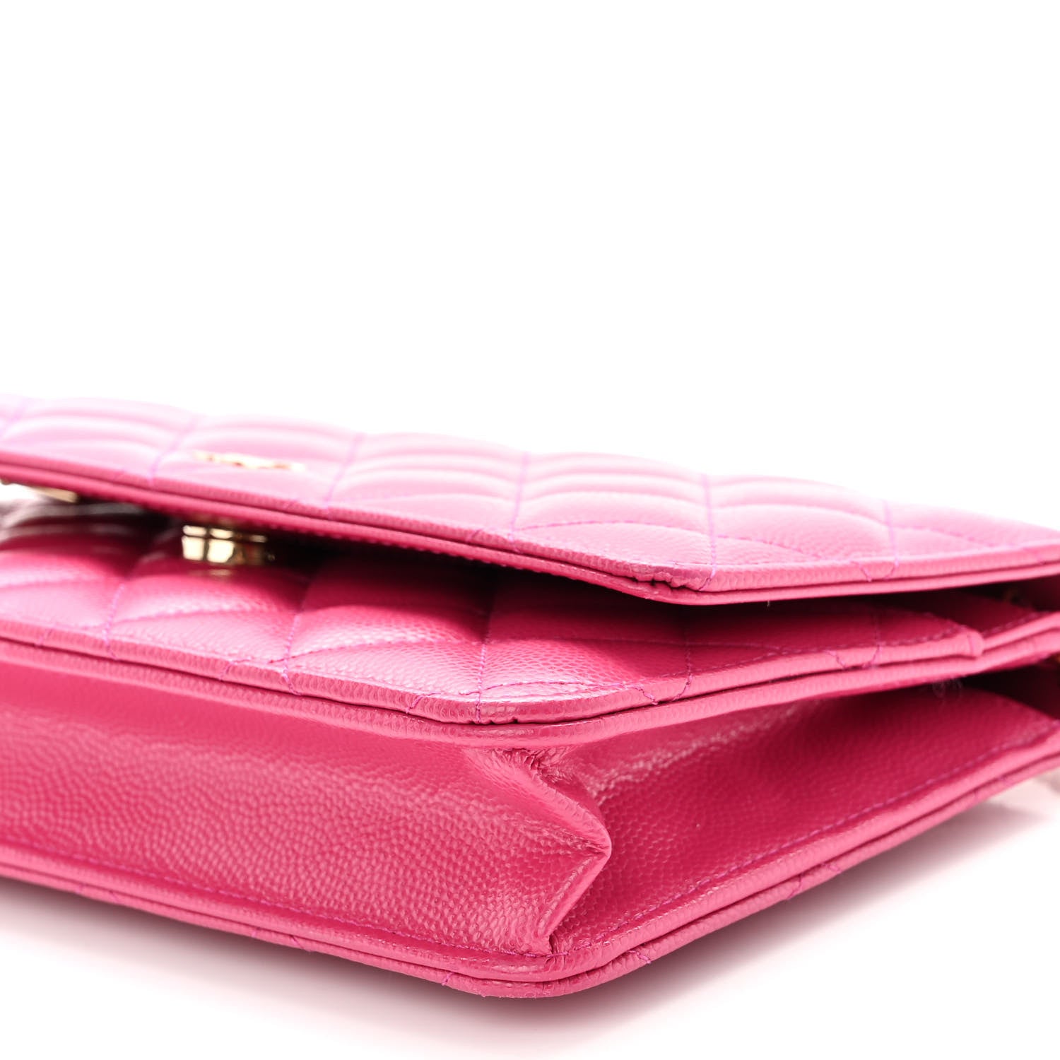 Chanel Caviar Quilted Wallet On Chain WOC Fuchsia 10 of 10