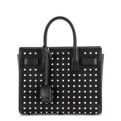 Saint Laurent Grain De Poudre Studded Nano Sac De Jour Black 1 of 6