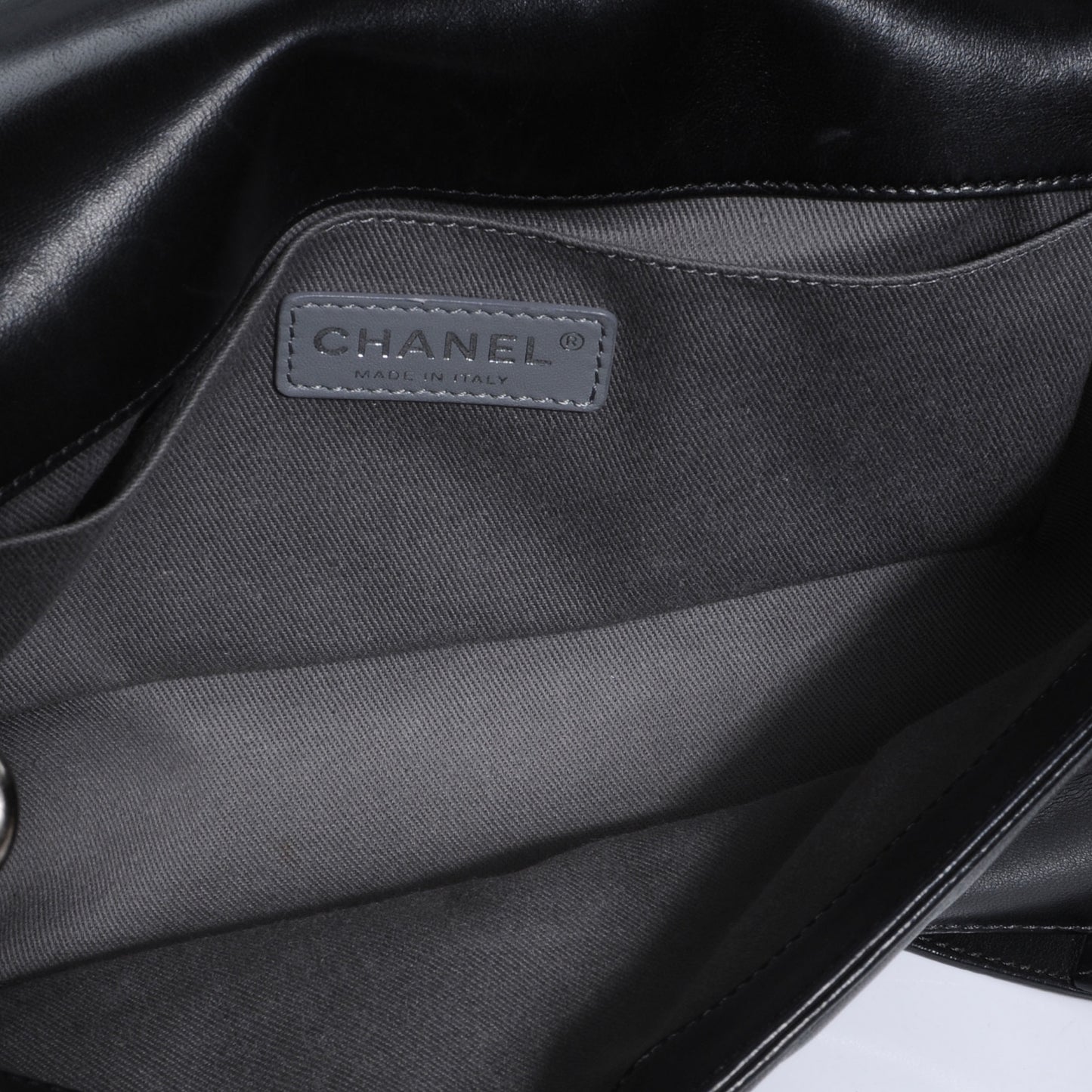 Lambskin Stingray Quilted Medium Boy Flap Black