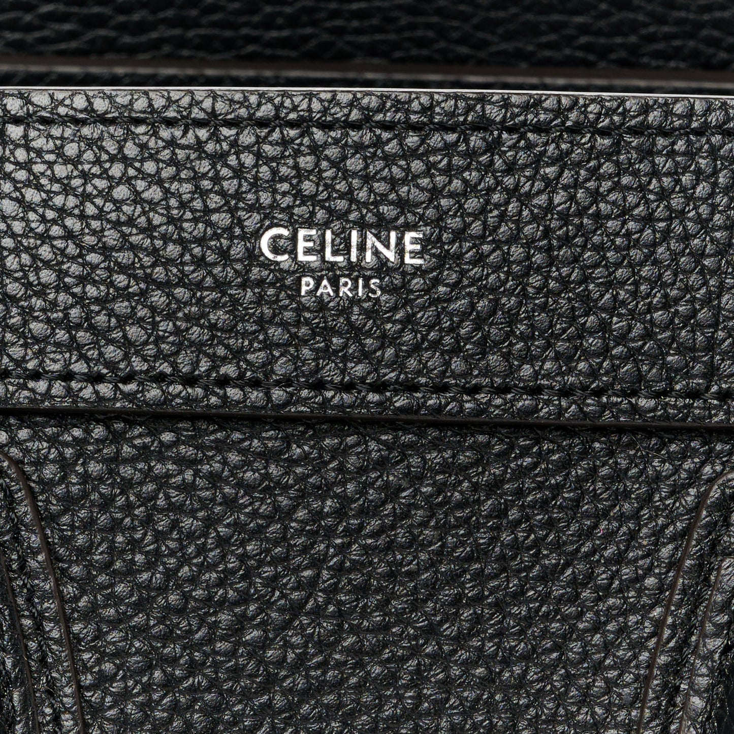 Drummed Calfskin Nano Luggage Black