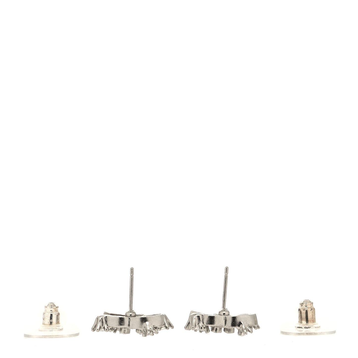 Crystal CC Star Earrings Silver