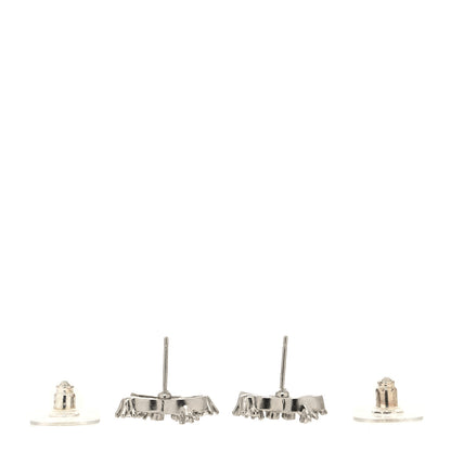 Chanel Crystal CC Star Earrings Silver 3 of 4