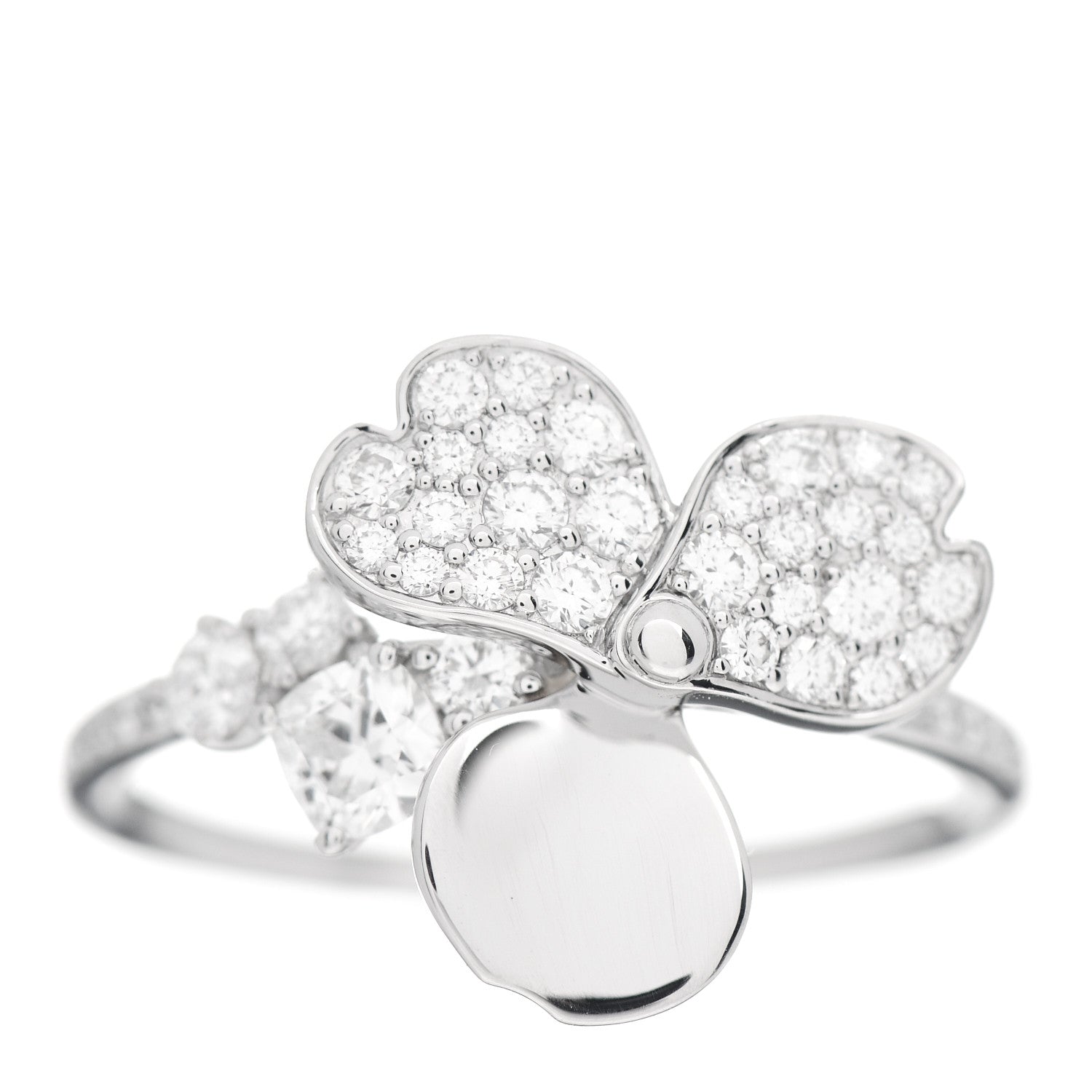 Tiffany Platinum Diamond Paper Flowers Mixed Cluster Ring 54 7 1 of 5