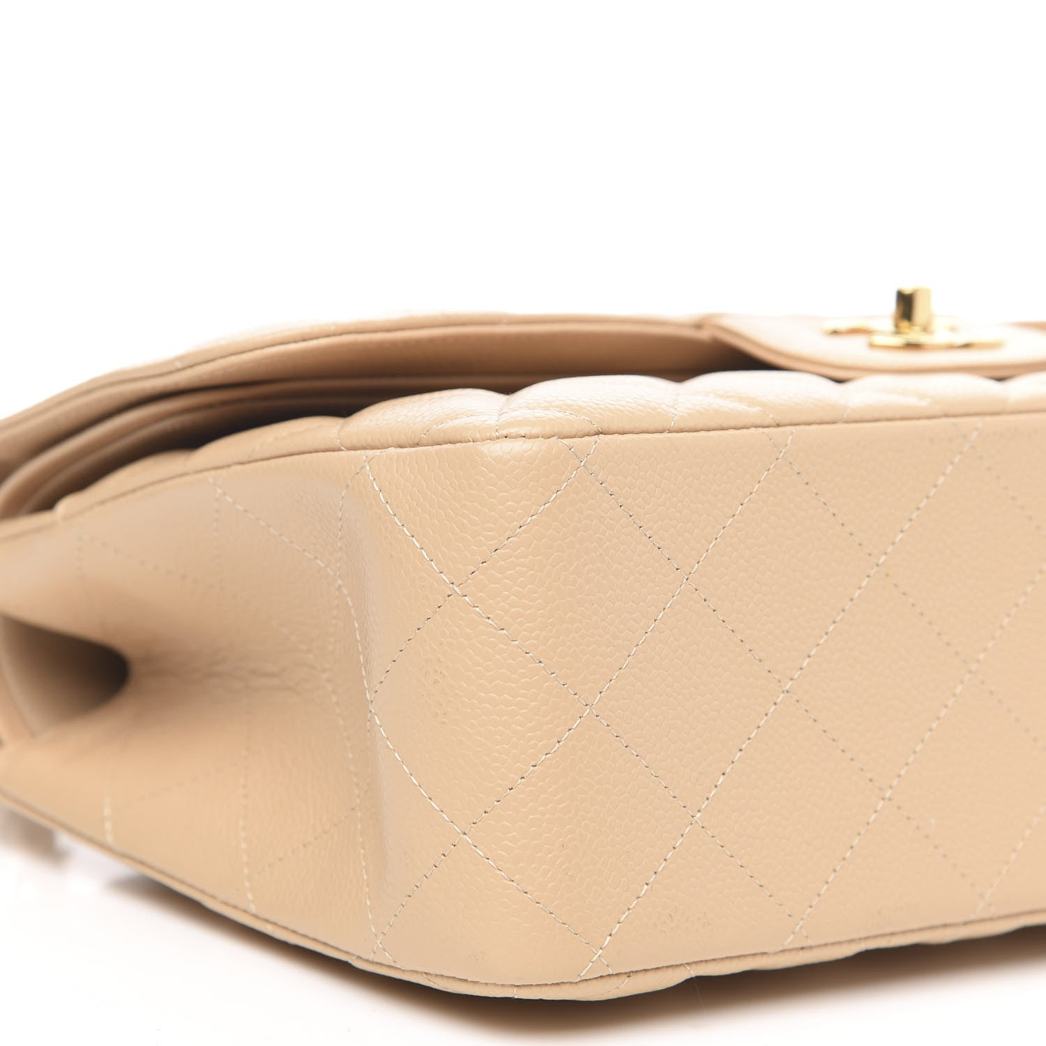 Chanel Caviar Quilted Jumbo Double Flap Beige Clair 9 of 12