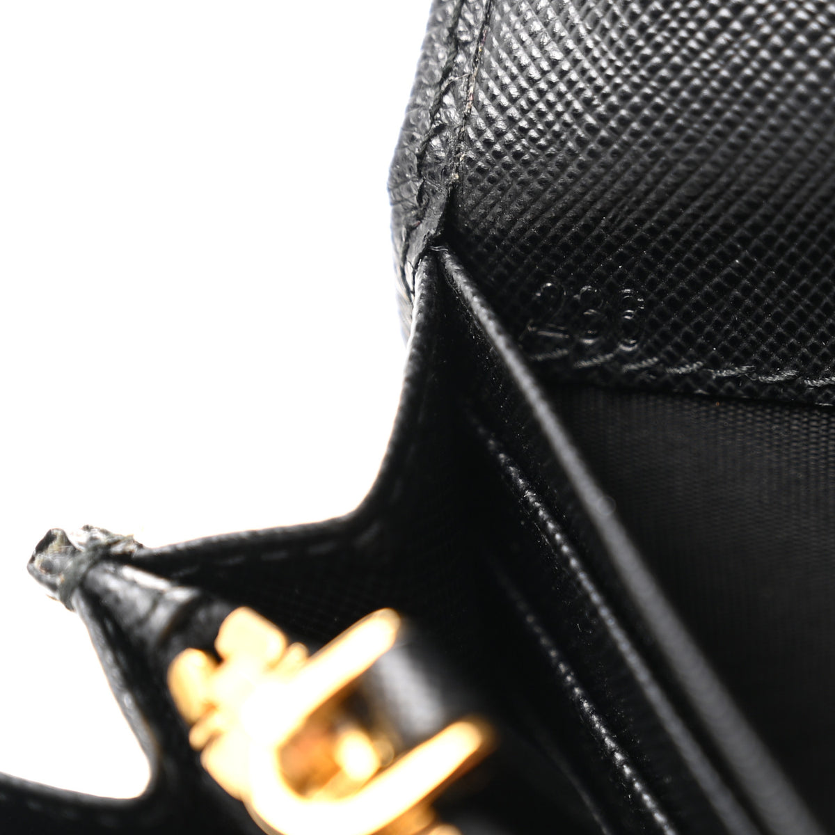 Prada Saffiano Metal Continental Flap Travel Wallet Black 7 of 8