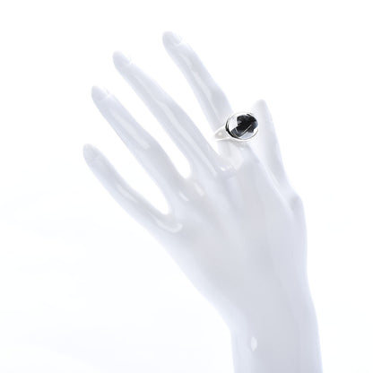 Tiffany Sterling Silver Crystal Elsa Peretti Cabochon Ring 49 5 2 of 6