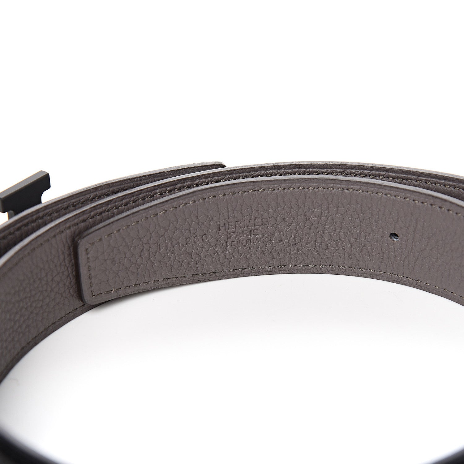 Hermes Box Taurillon Clemence 32mm H Belt 95 Black Etain 5 of 6