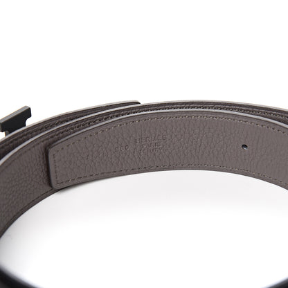 Hermes Box Taurillon Clemence 32mm H Belt 95 Black Etain 5 of 6