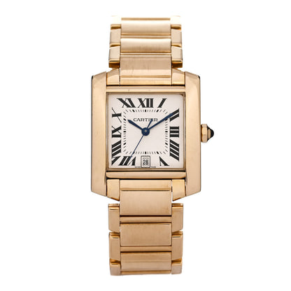 Cartier 18K Yellow Gold 28mm Tank Francaise Automatic Watch 1 of 4