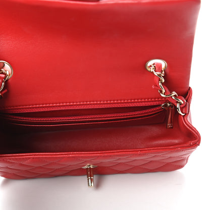 Chanel Lambskin Quilted Mini Rectangular Flap Red 5 of 11