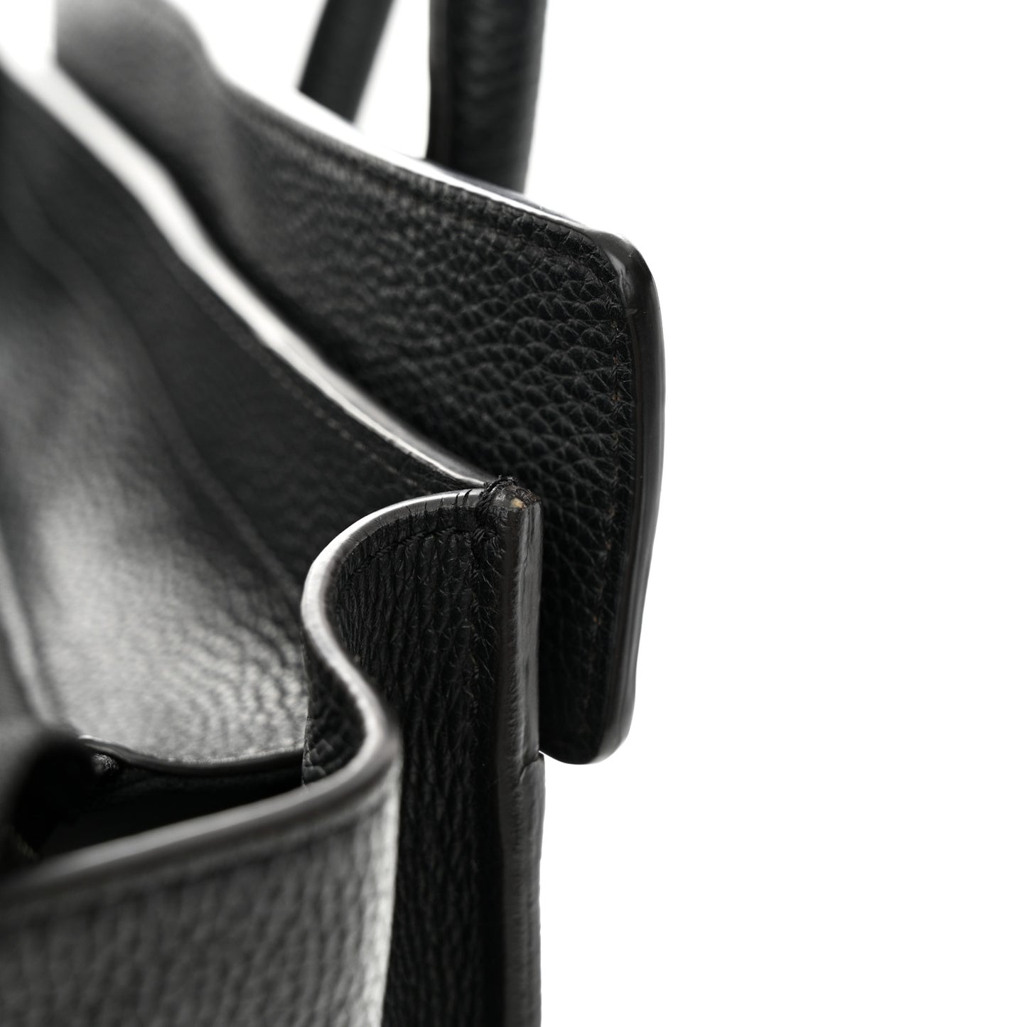 Drummed Calfskin Mini Luggage Black