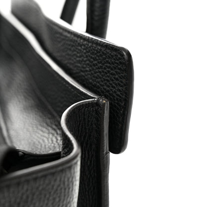 Celine Drummed Calfskin Mini Luggage Black 10 of 12