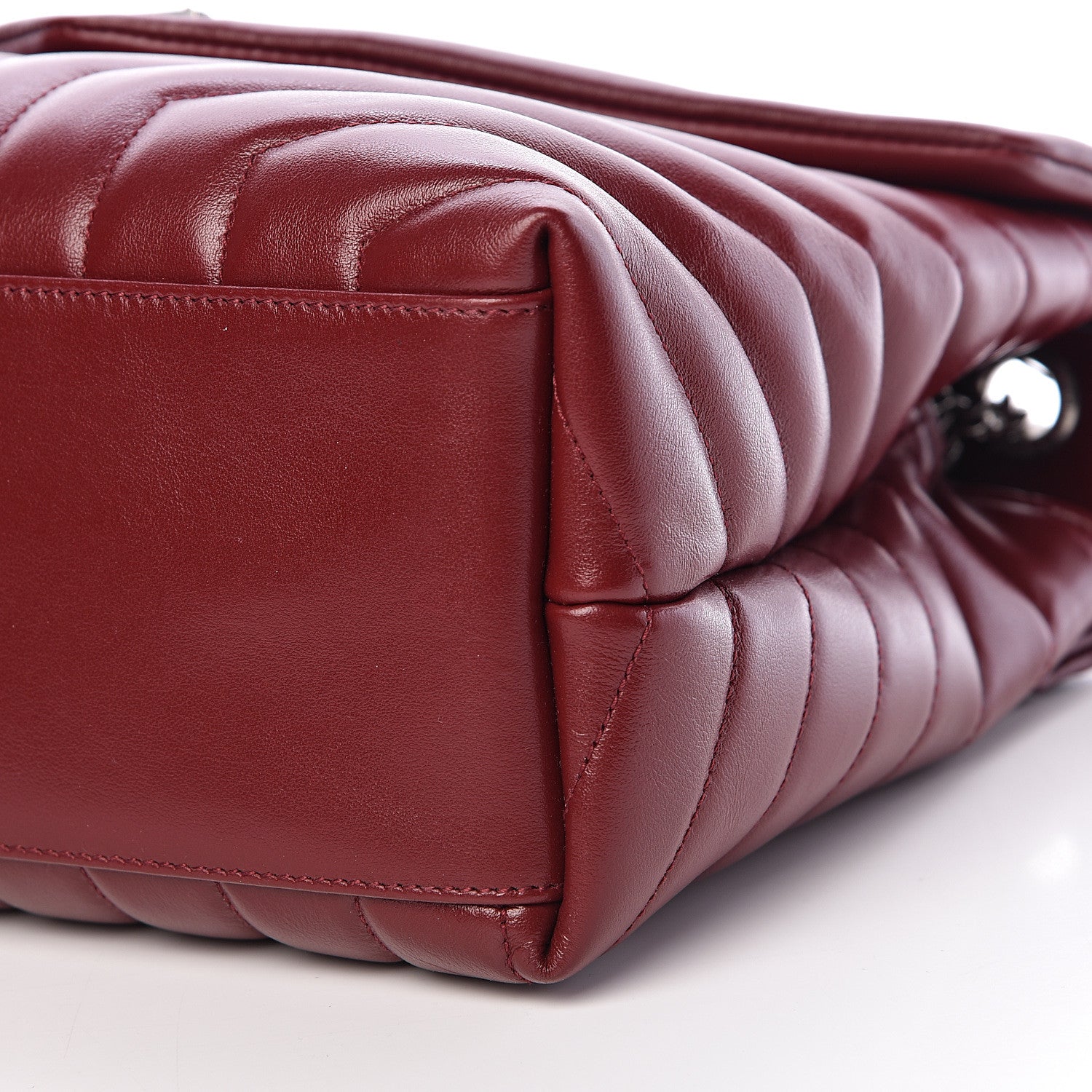 Saint Laurent Calfskin Y Quilted Monogram Medium Loulou Chain Satchel Palissandre 11 of 11