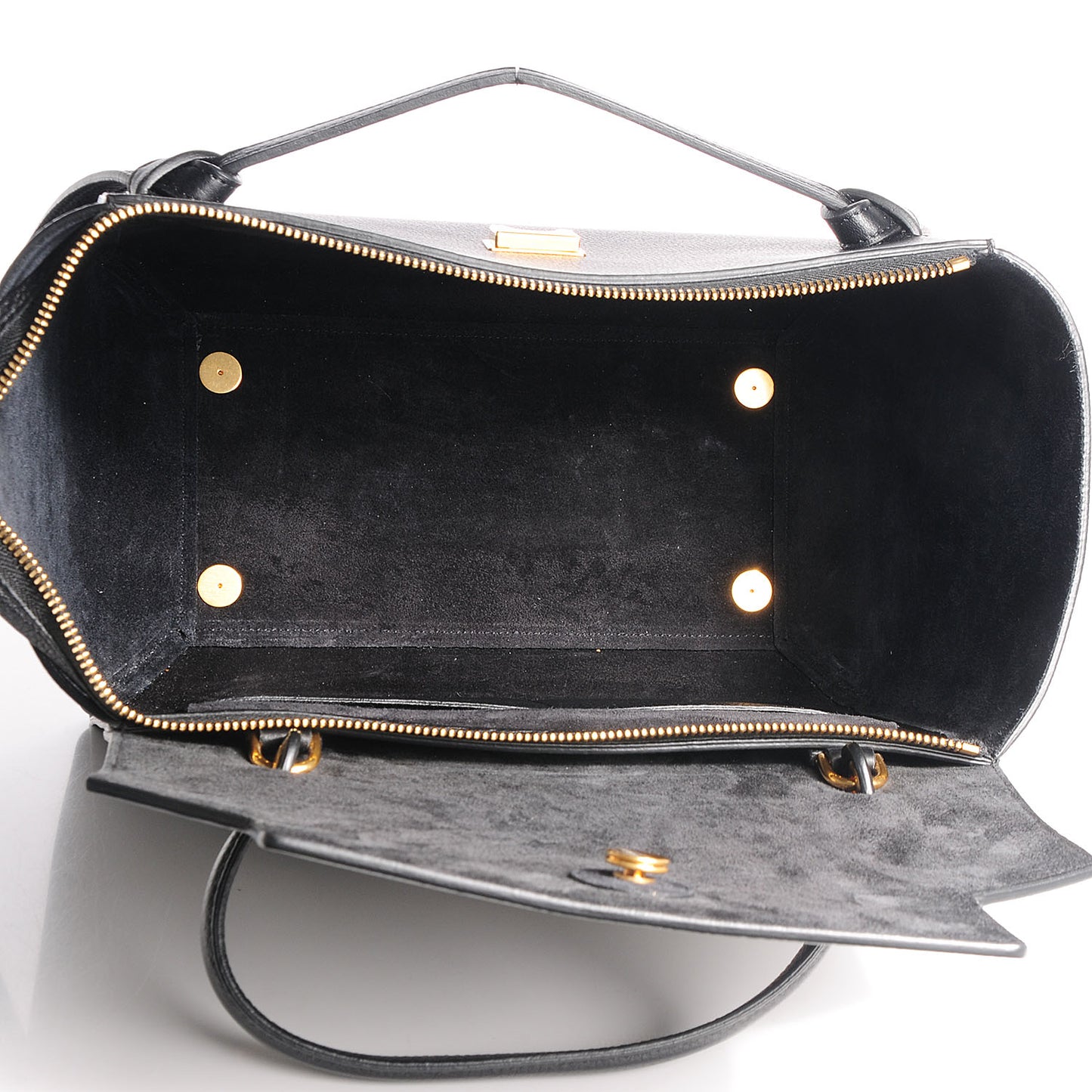 Drummed Calfskin Small Belt Bag Black