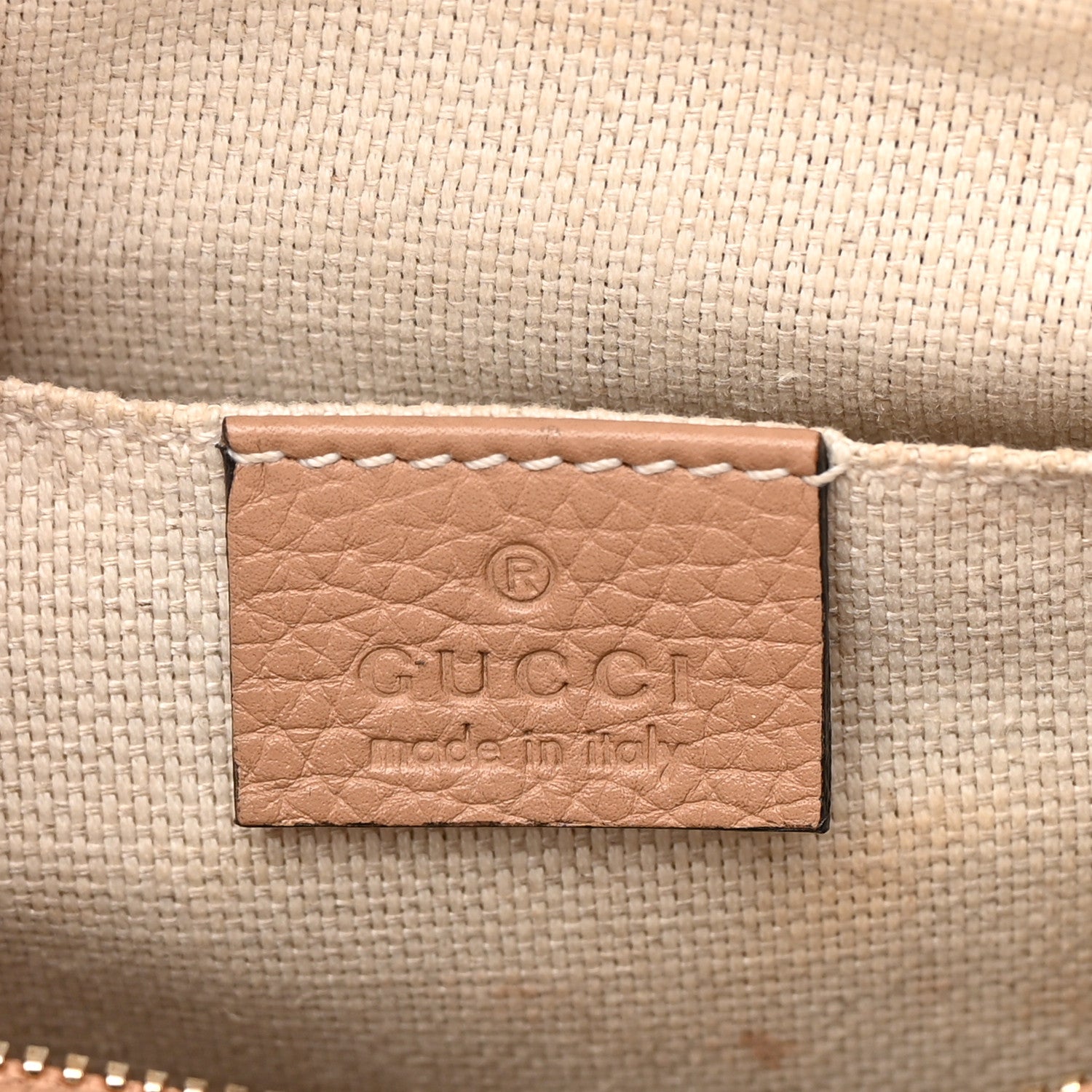 Gucci Pebbled Calfskin Small Soho Disco Bag Camelia 6 of 16