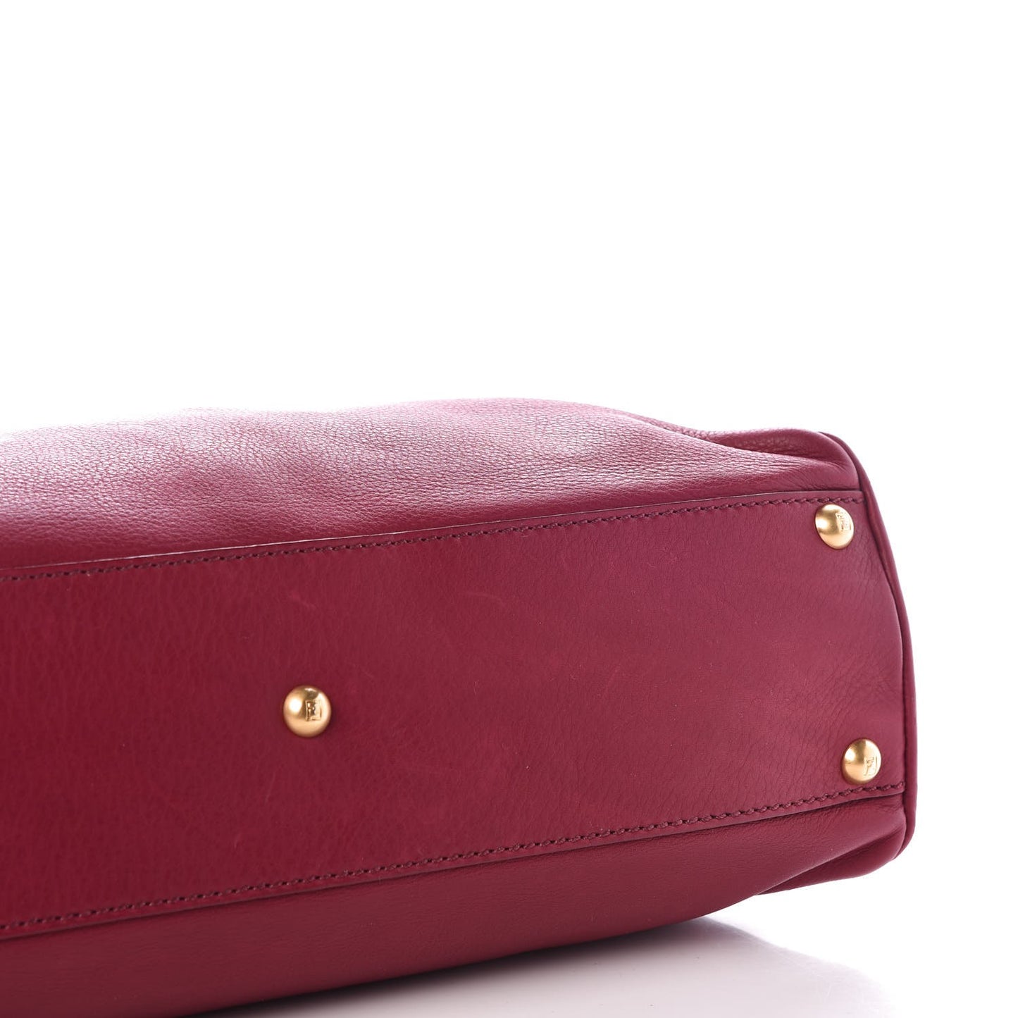 Vitello Saddle Medium Peekaboo Iconic Satchel Melograno Ciliegia