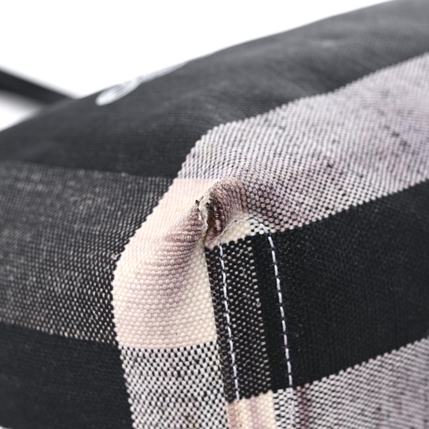 Burberry Coated Canvas Mega Check Medium Doodle Tote Black White 6 of 22