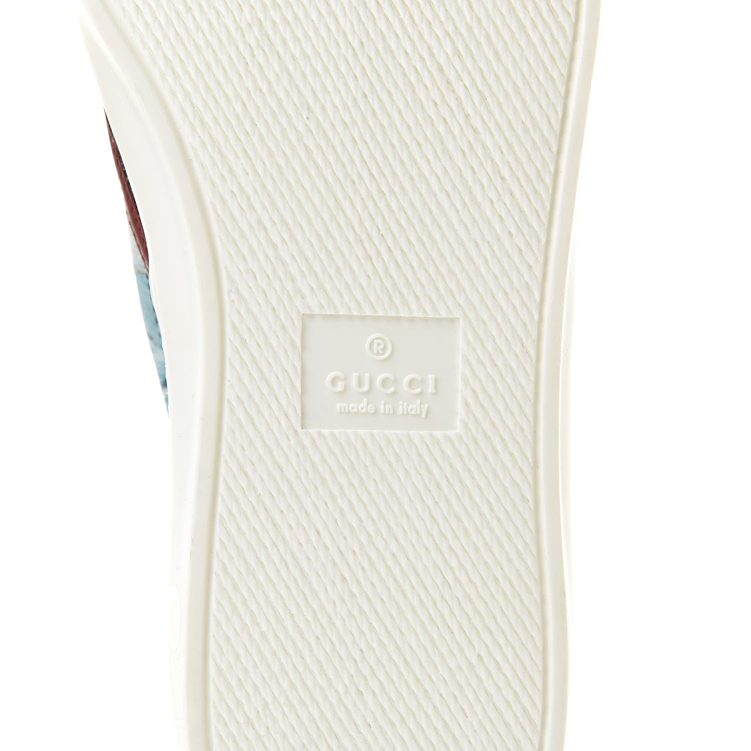 Gucci GG Supreme Monogram Blooms Womens Slip On Sneakers 39.5 Beige Blue Navy Red 6 of 11