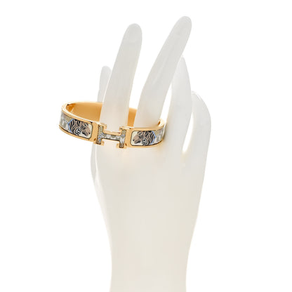 Hermes Enamel Printed Narrow Lanternes Ballons et Cocarde Clic Clac H Bracelet GM Lumiere 2 of 5