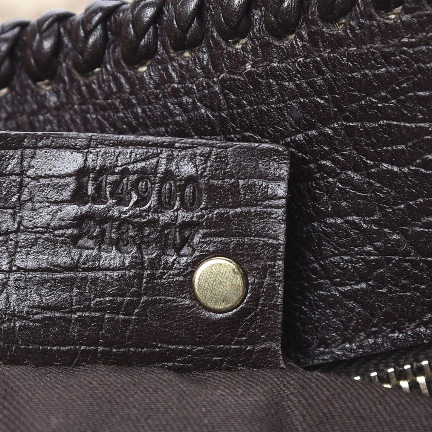 Monogram Large Horsebit Chain Hobo Dark Brown