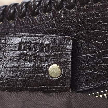 Gucci Monogram Large Horsebit Chain Hobo Dark Brown 6 of 11