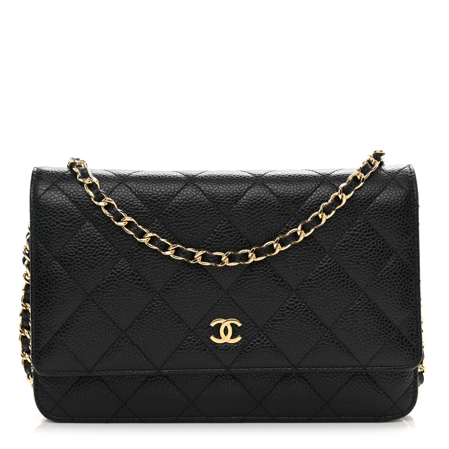 Chanel Caviar Quilted Wallet On Chain WOC Black 1 of 10