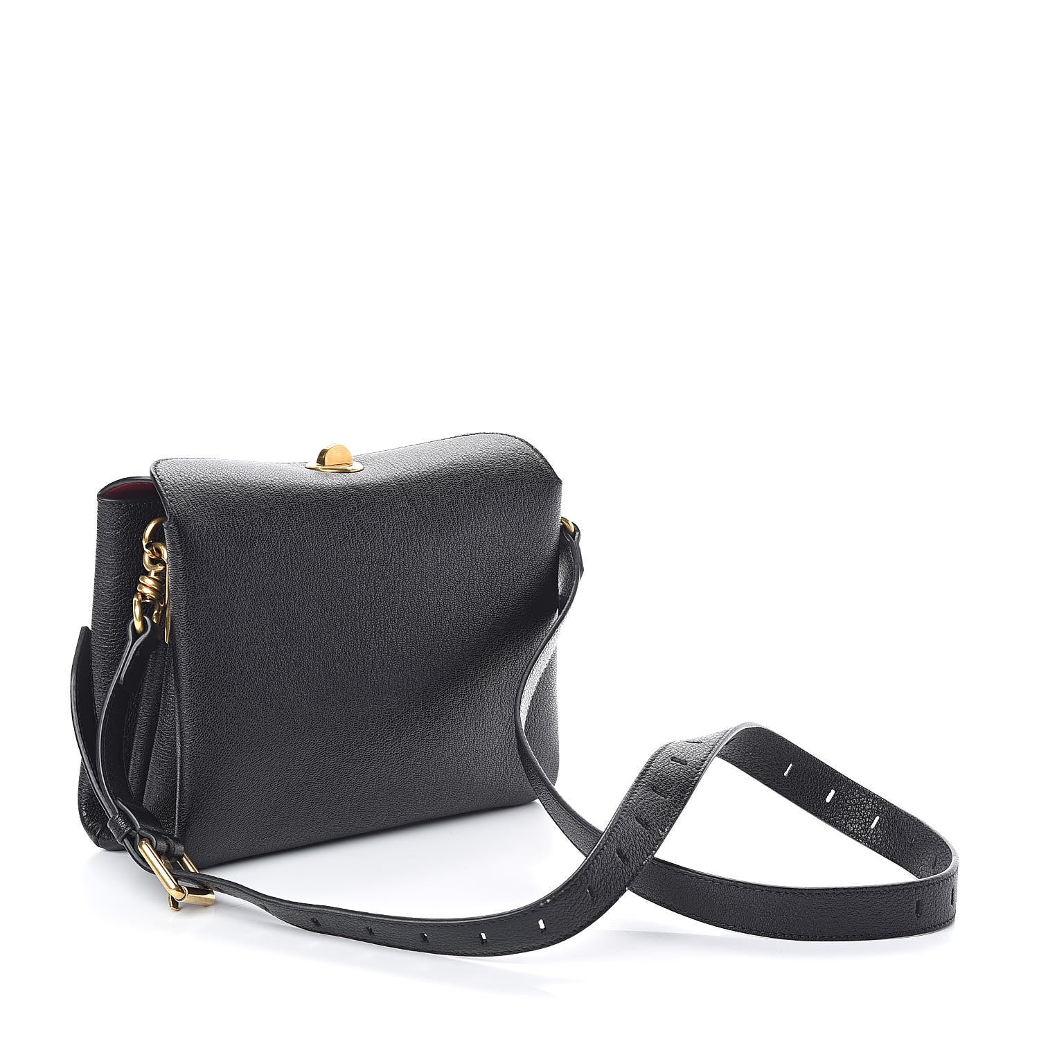 Balenciaga Shiny Grained Goatskin S Flap Bag Black 3 of 10