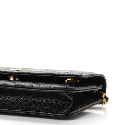 Chanel Caviar Quilted Wallet On Chain WOC Black 6 of 10