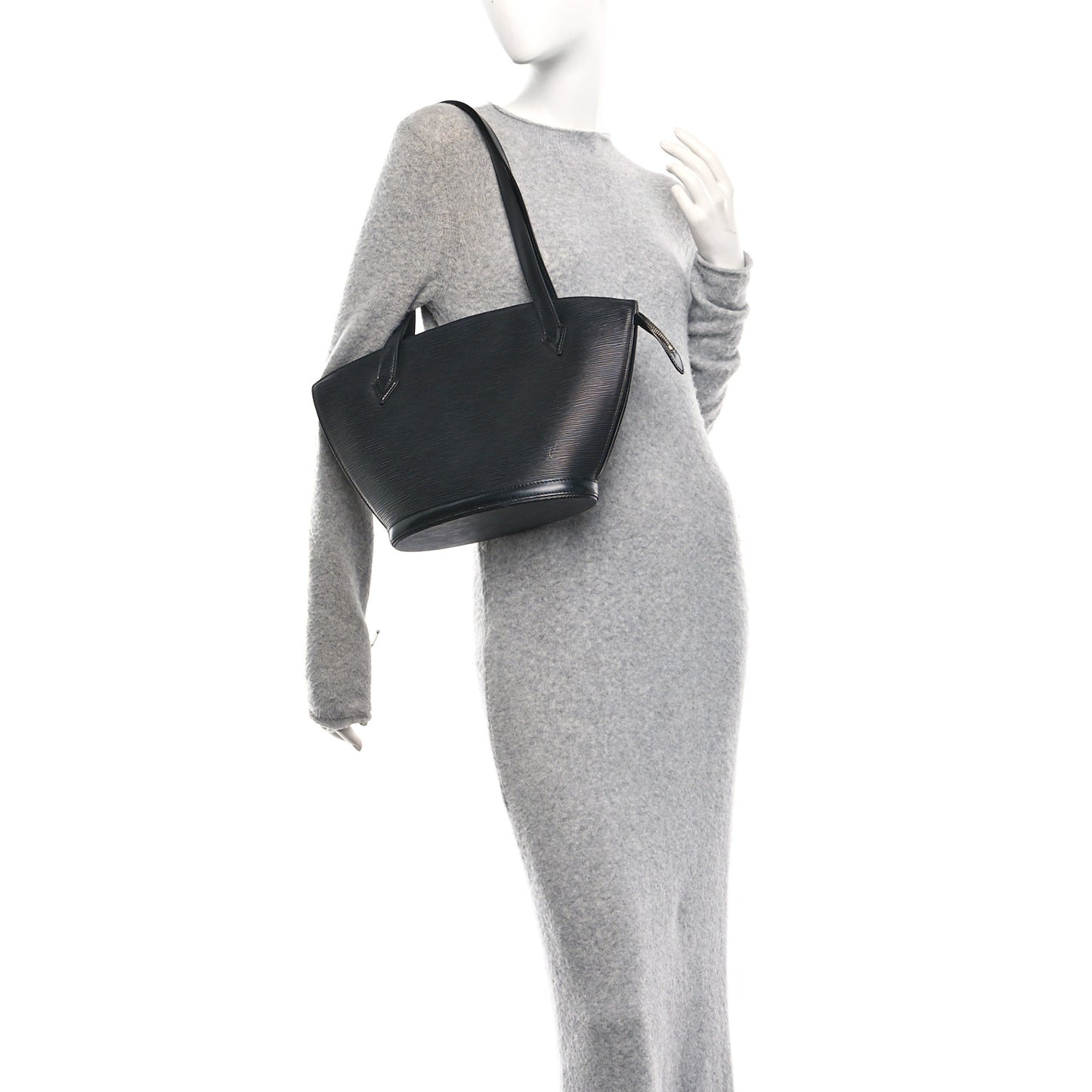 Epi Saint Jacques PM Long Straps Black