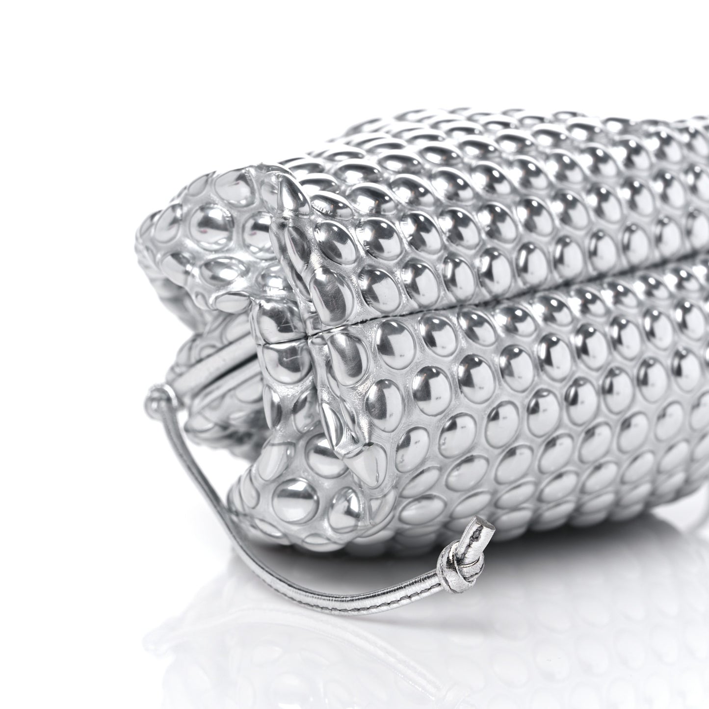 Metallic Fabric Bubble Wrap The Mini Pouch Silver
