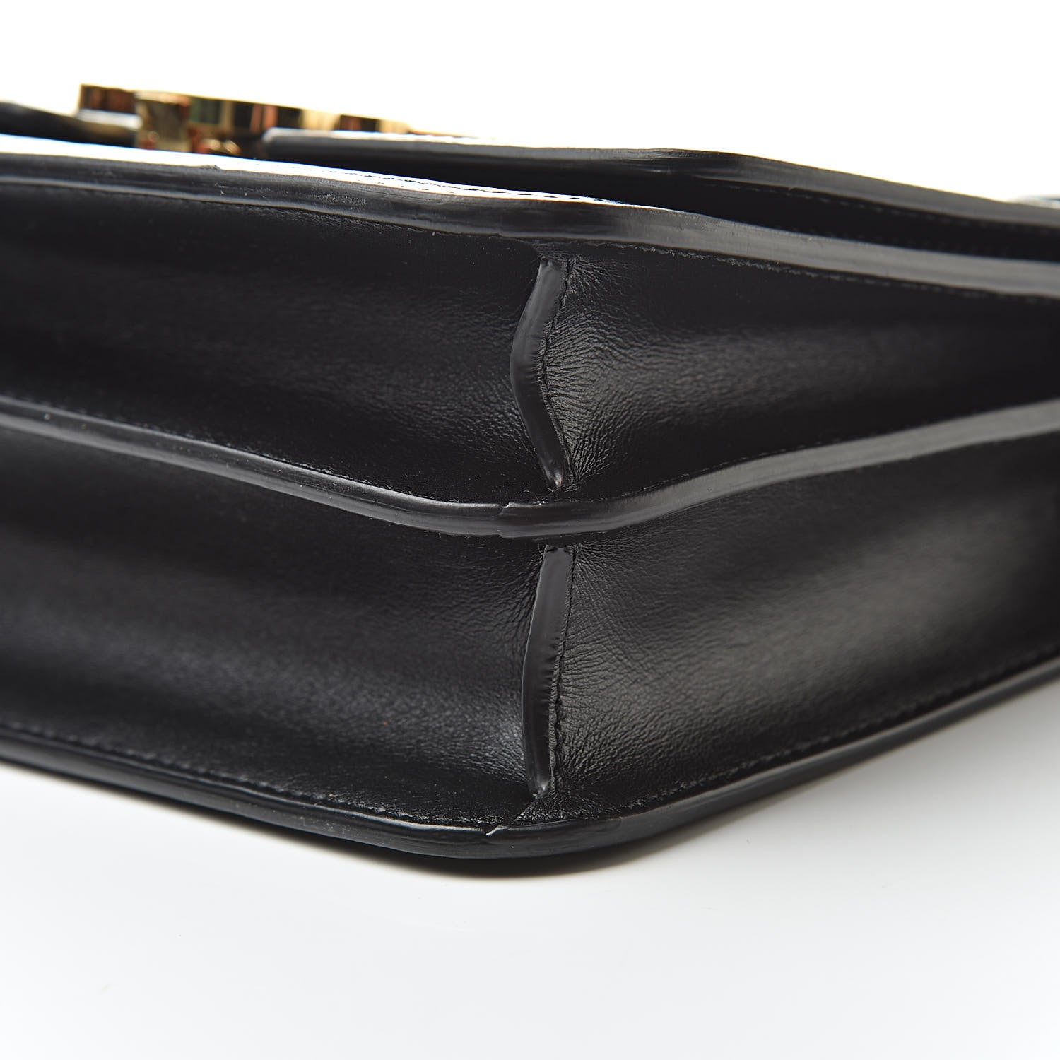Burberry Calfskin Monogram Embossed Small TB Bag Black 10 of 10