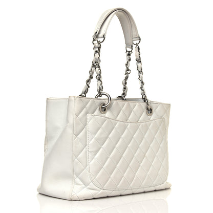 Chanel Caviar Quilted Grand Shopping Tote GST White 2 of 11