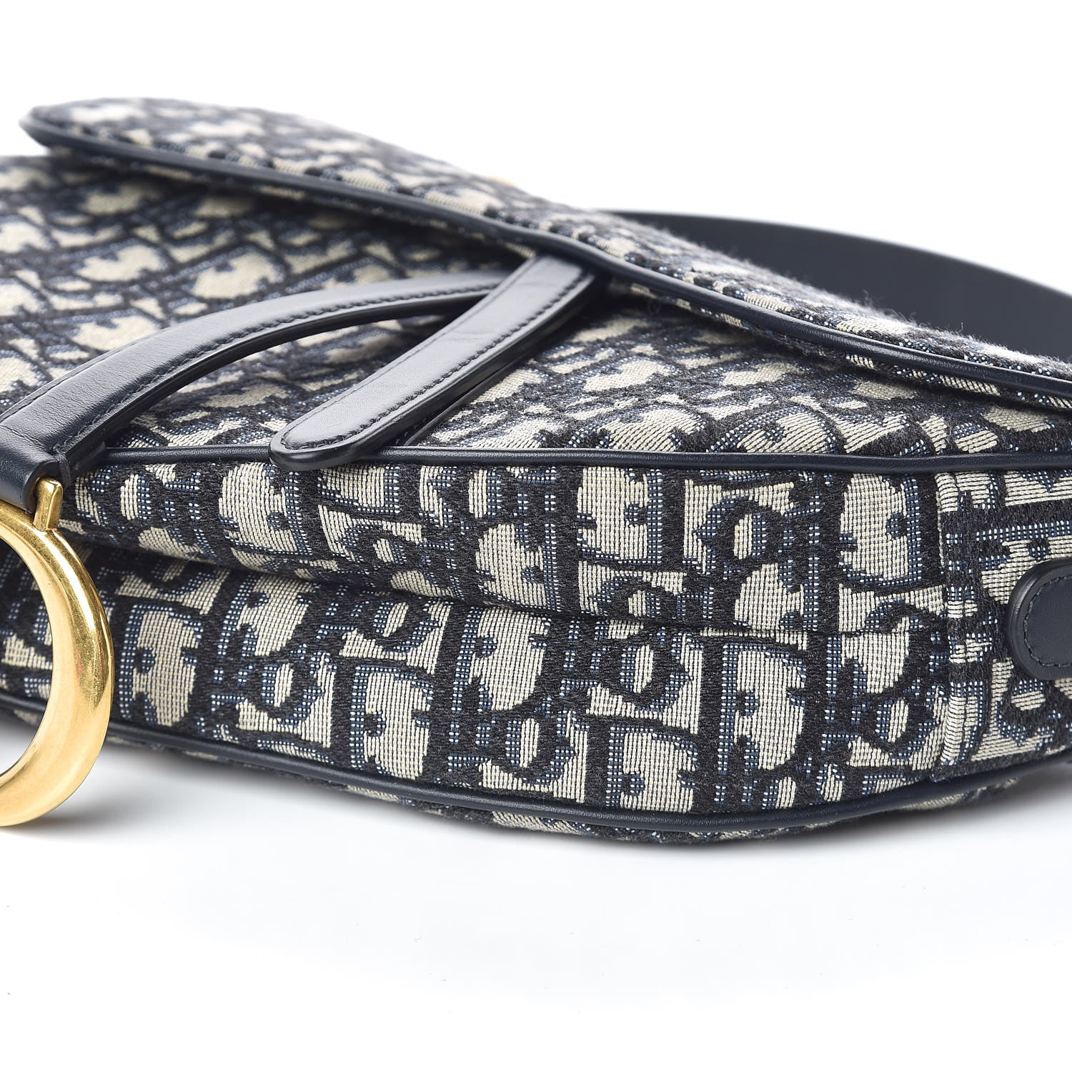 Christian Dior Oblique Saddle Bag Blue 9 of 11