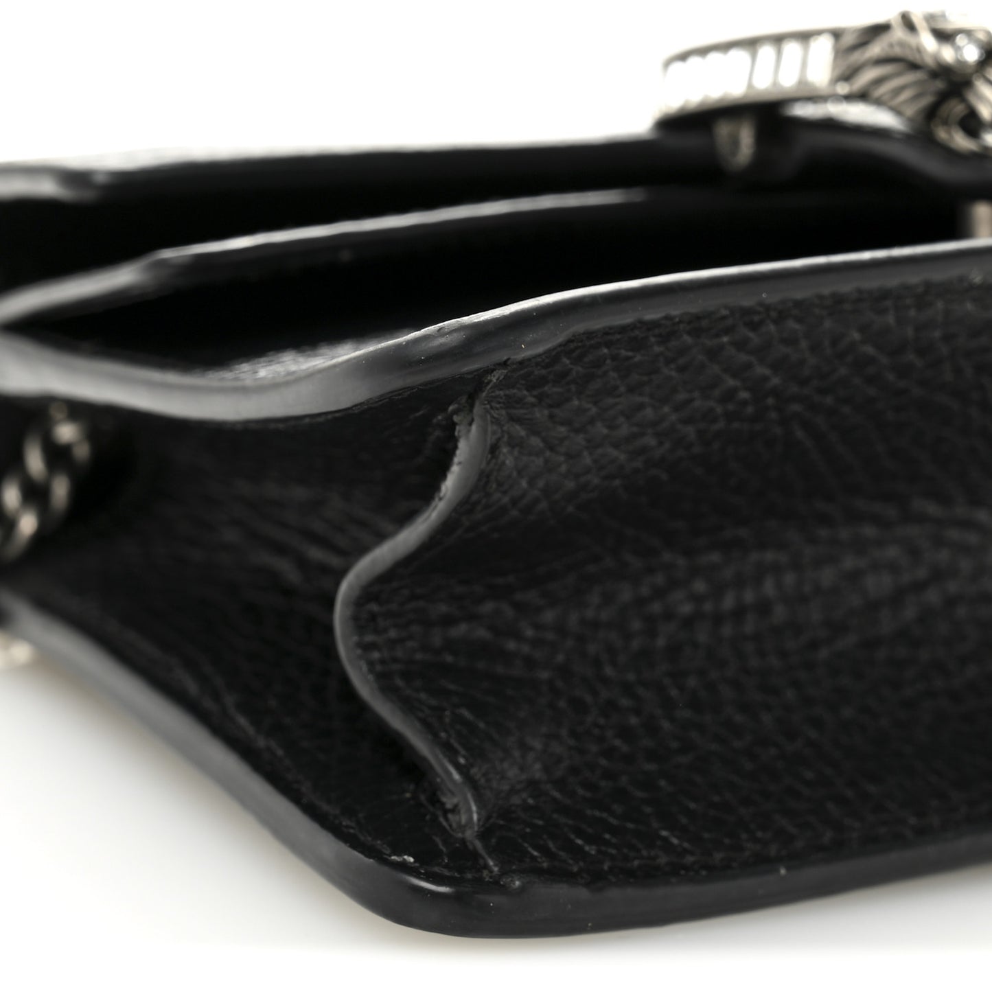 Dollar Calfskin Crystal Mini Dionysus Top Handle Bag Black Crystal