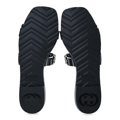 Gucci Rubber Womens Slide Sandals 36 Black 7 of 10