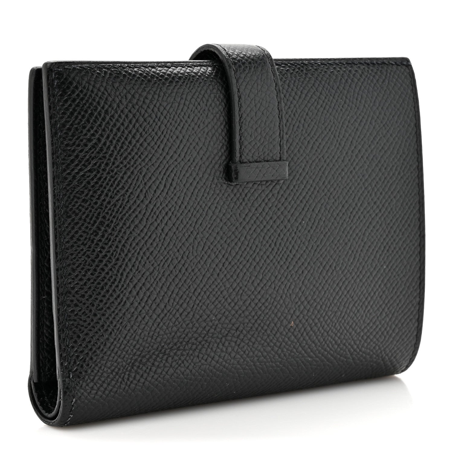 Hermes Epsom Bearn Compact Wallet Black 3 of 9