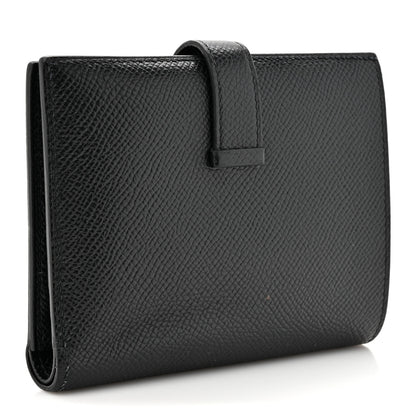 Hermes Epsom Bearn Compact Wallet Black 3 of 9