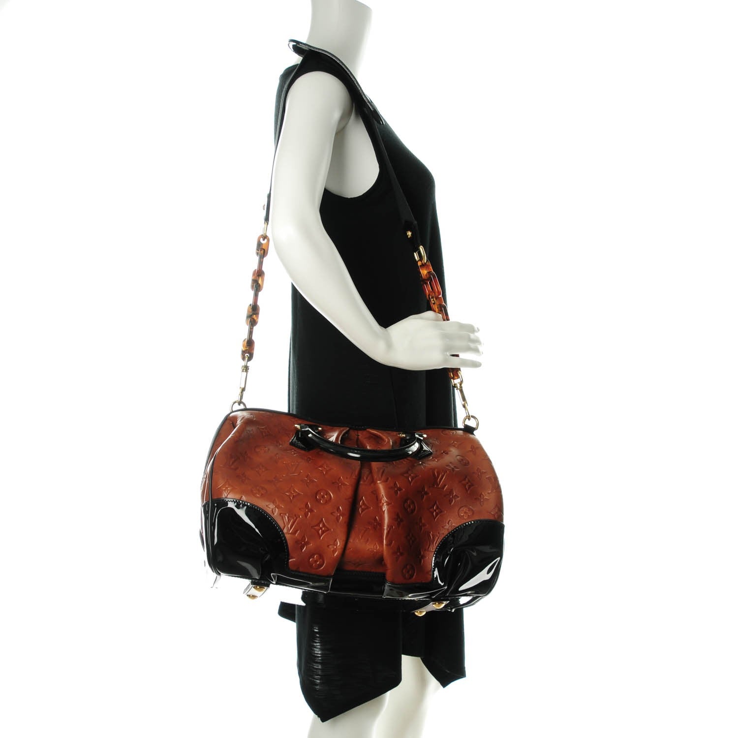 Louis Vuitton Cuir Embossed Monogram Stephen Bag Fauve 2 of 7