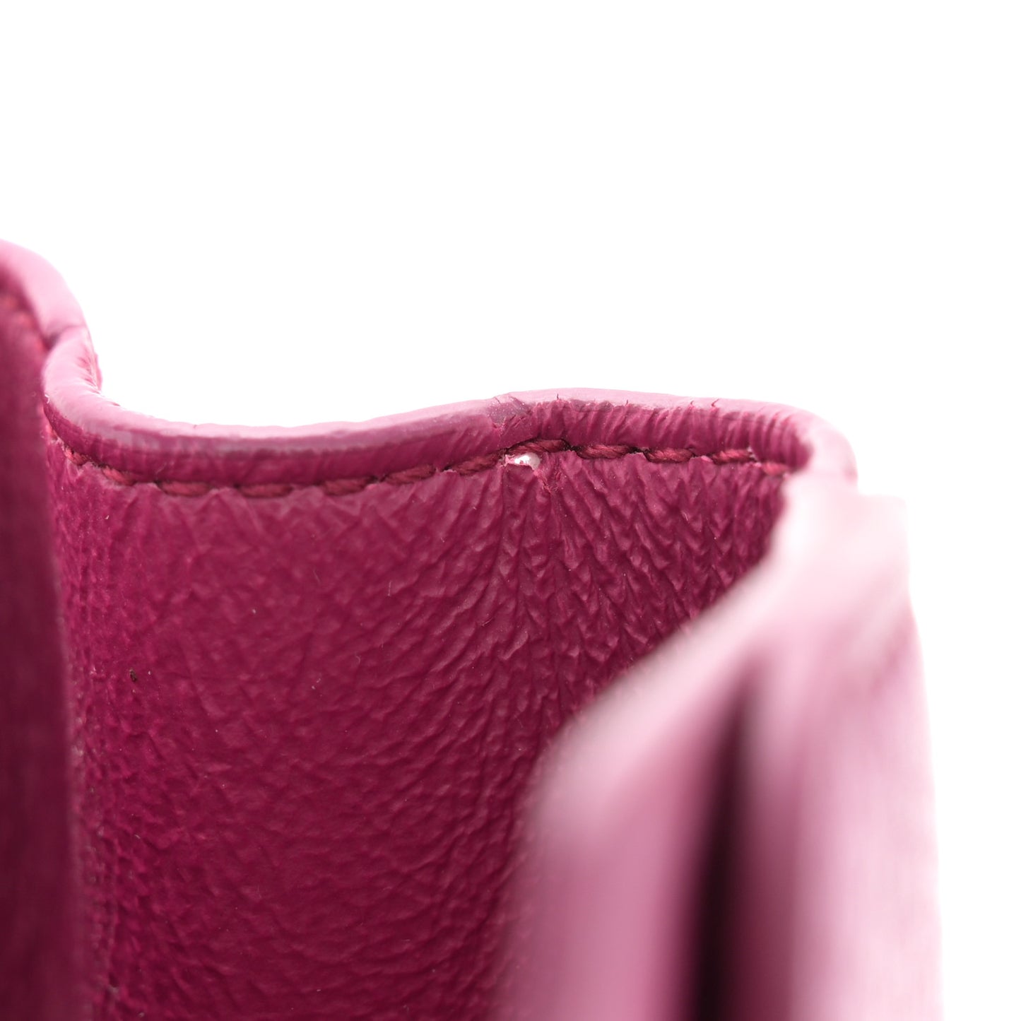 Grained Calfskin Linda Top Handle Satchel Sangria