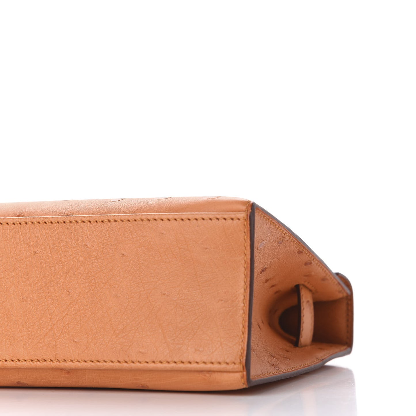 Ostrich Kelly Pochette Abricot