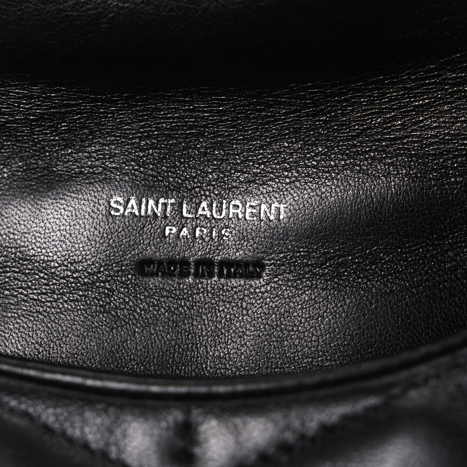 Saint Laurent Lambskin Monogram Loulou Puffer Pouch Clutch Black 7 of 9