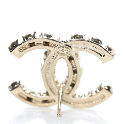 Chanel Crystal Pearl CC Dazzling Domino Earrings Gold 4 of 5
