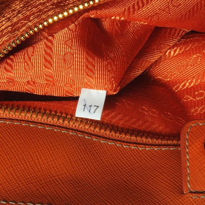 Prada Saffiano Lux Large Tote Papaya 7 of 7