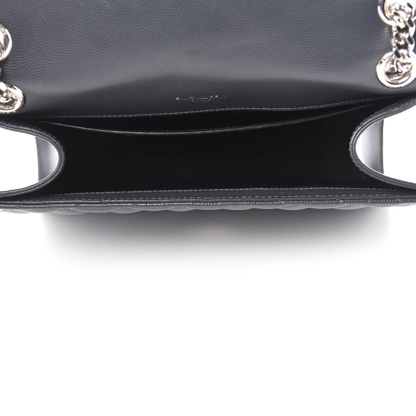 Grain De Poudre Textured Mixed Matelasse Medium Triquilt Monogram Satchel Dark Smoke