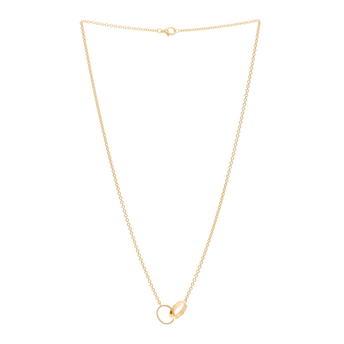 18K Yellow Gold Interlocking LOVE Necklace