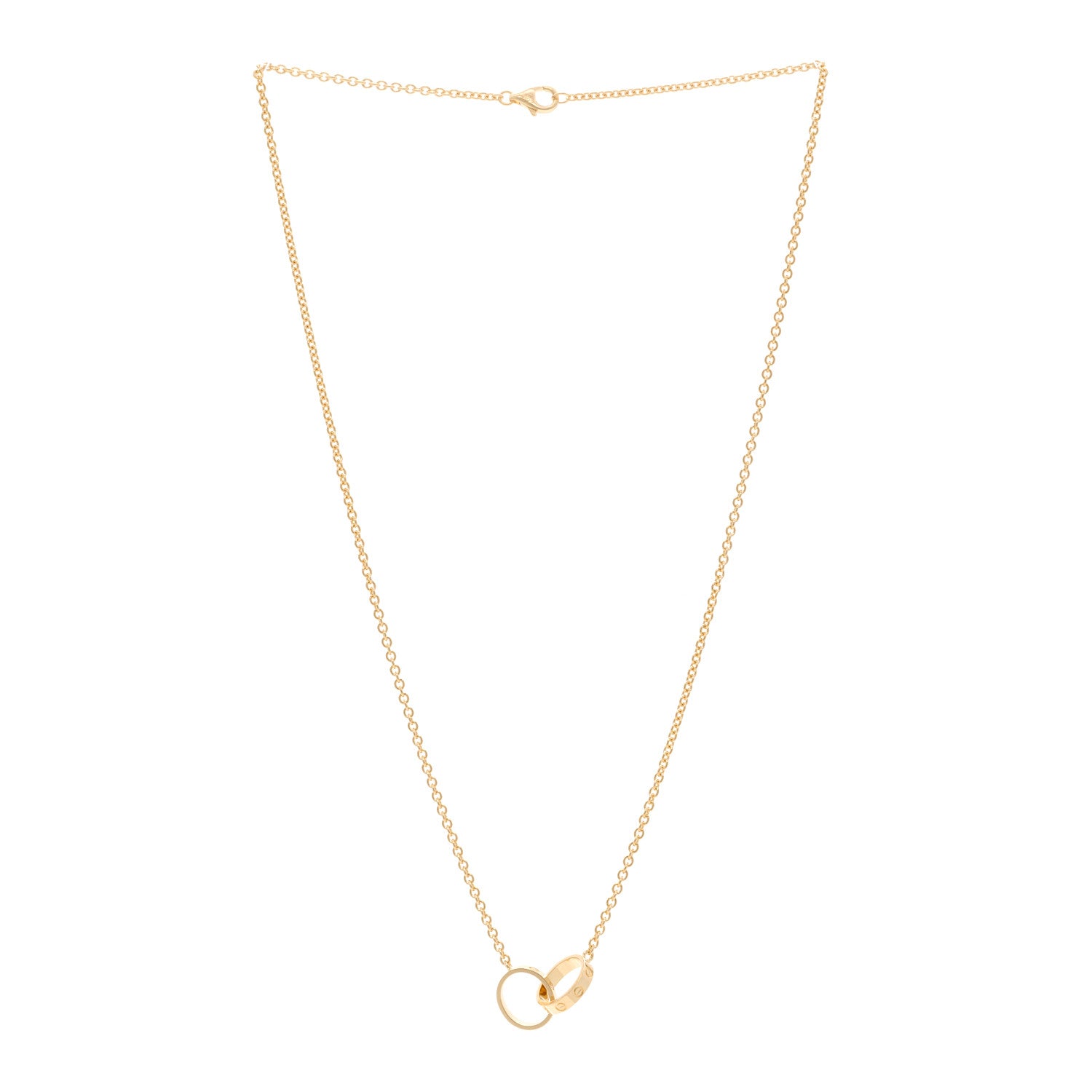 Cartier 18K Yellow Gold Interlocking LOVE Necklace 3 of 5