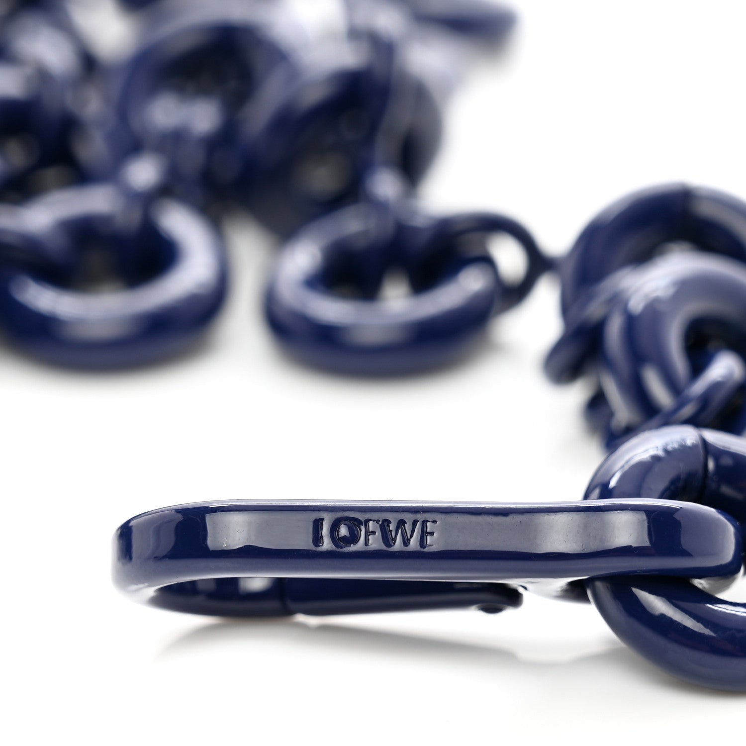 Loewe Brass Monochrome Donut Chain Shoulder Strap Deep Purple Glaze 4 of 5