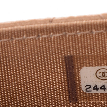 Chanel Letter Calfskin Embossed Quilted Card Holder Beige 9 of 16