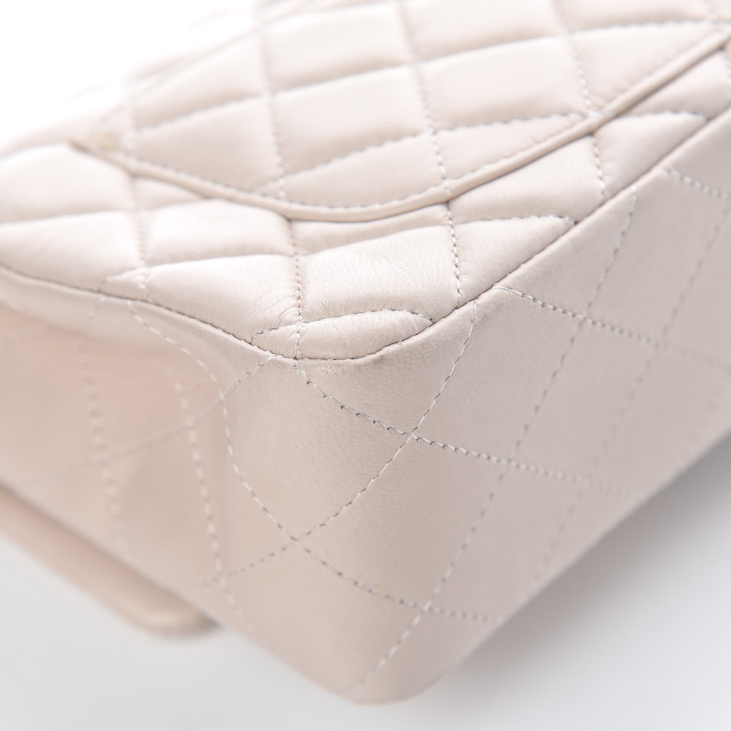 Chanel Lambskin Quilted Mini Rectangular Flap Light Beige 11 of 16